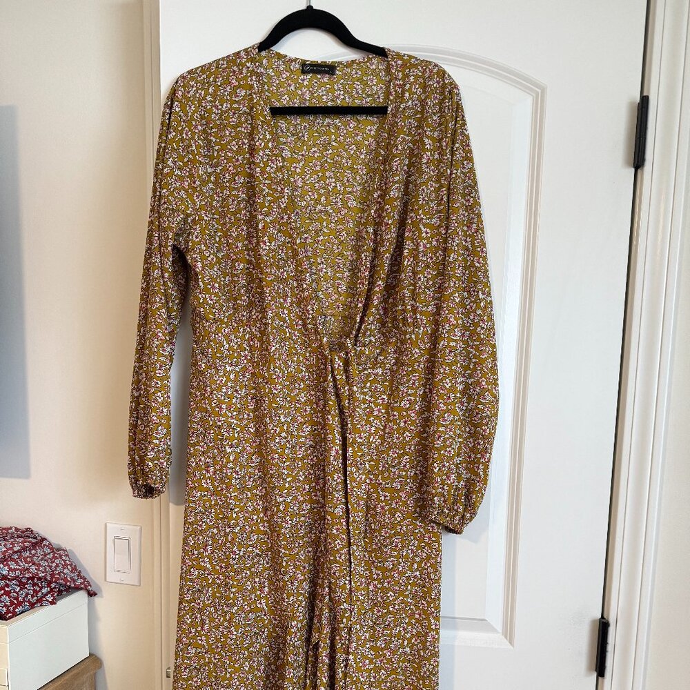 Yellow Floral Maxi Dress